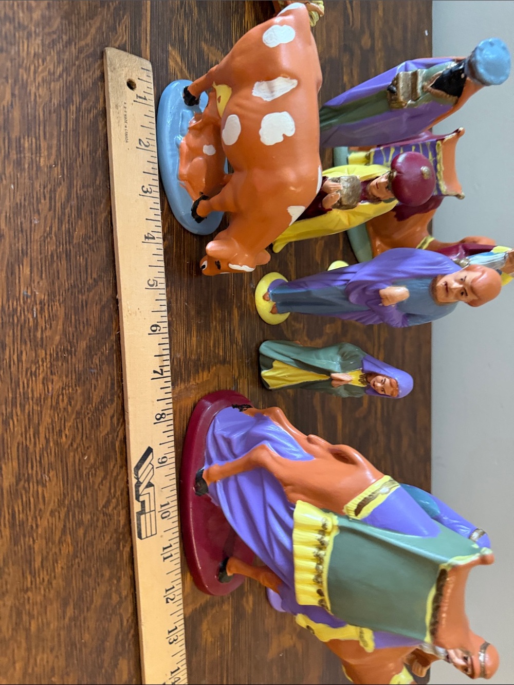 Hand-Painted Ceramic Nativity Set with Rustic Stable - Multi-Color - Picture 14 of 16